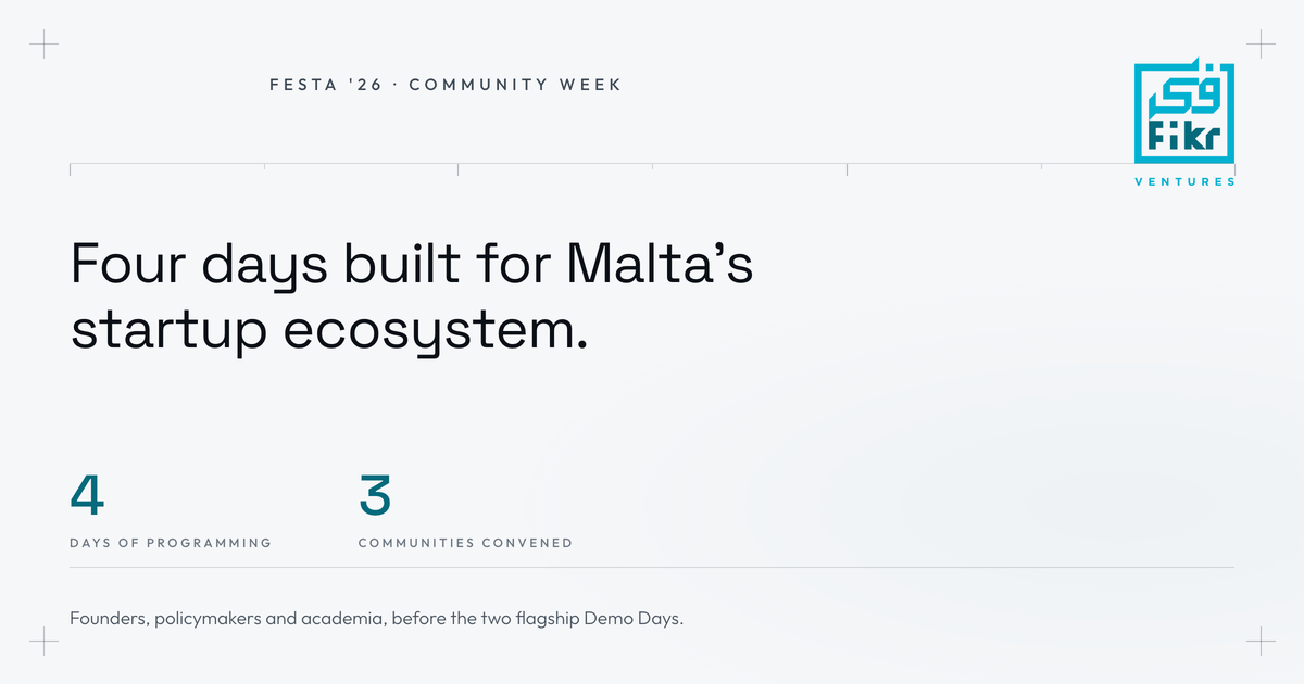 A Week Built for Malta's Startup Ecosystem: Fikr Ventures at Festa '26 Community Events
